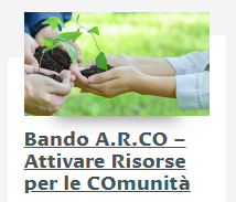 Avviso pubblico di manifestazione di interesse per la partecipazione al bando A.R.CO promosso da Fondazione Cariparo